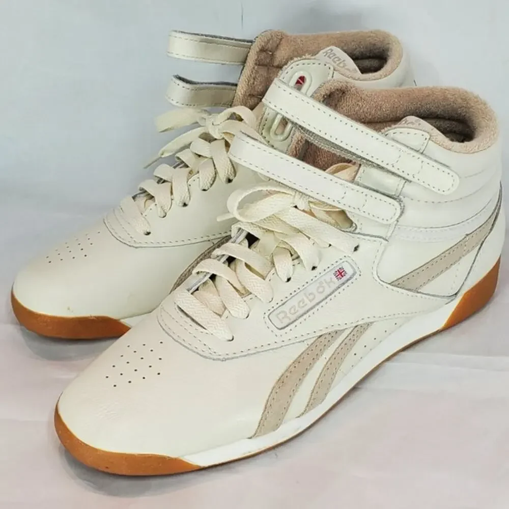 Reebok Beige Freestyle Hi Sneakers Women's Size 8 NWOB